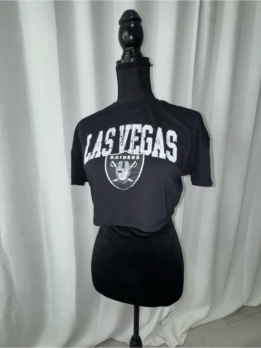 Las Vegas Raiders Black Women's Crop Top - Team Logo Tee